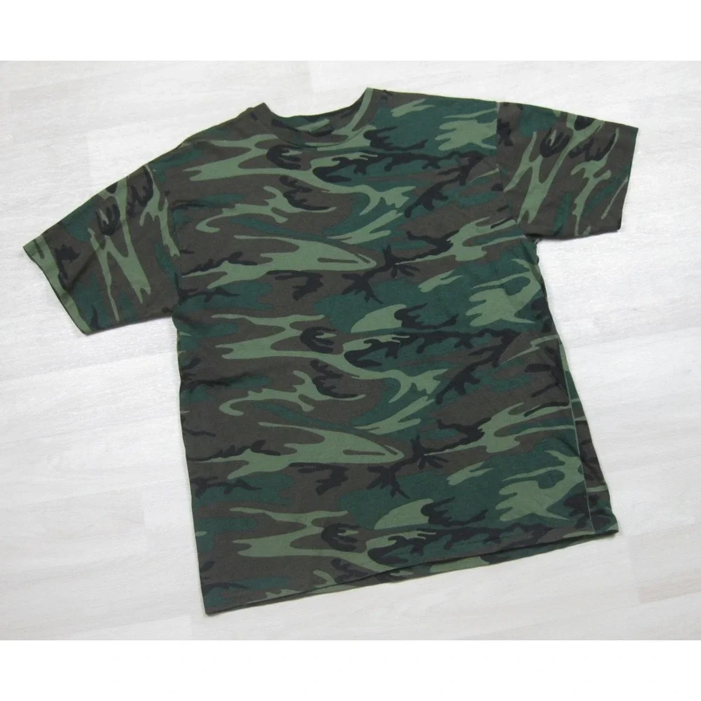 Vintage 90s Single Stitch Camo T-Shirt Men's (XL) Camouflage Outdoor Hunting USA